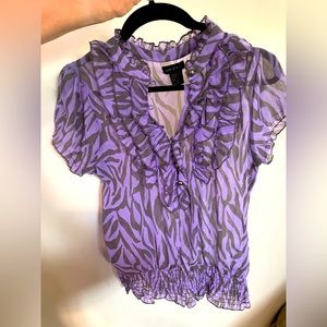 Sheer gentle ruffles fitted waist